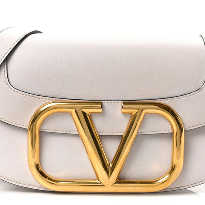 Valentino Garavani Smooth Calfskin Supervee Shoulder Bag Optic White 7 of 9