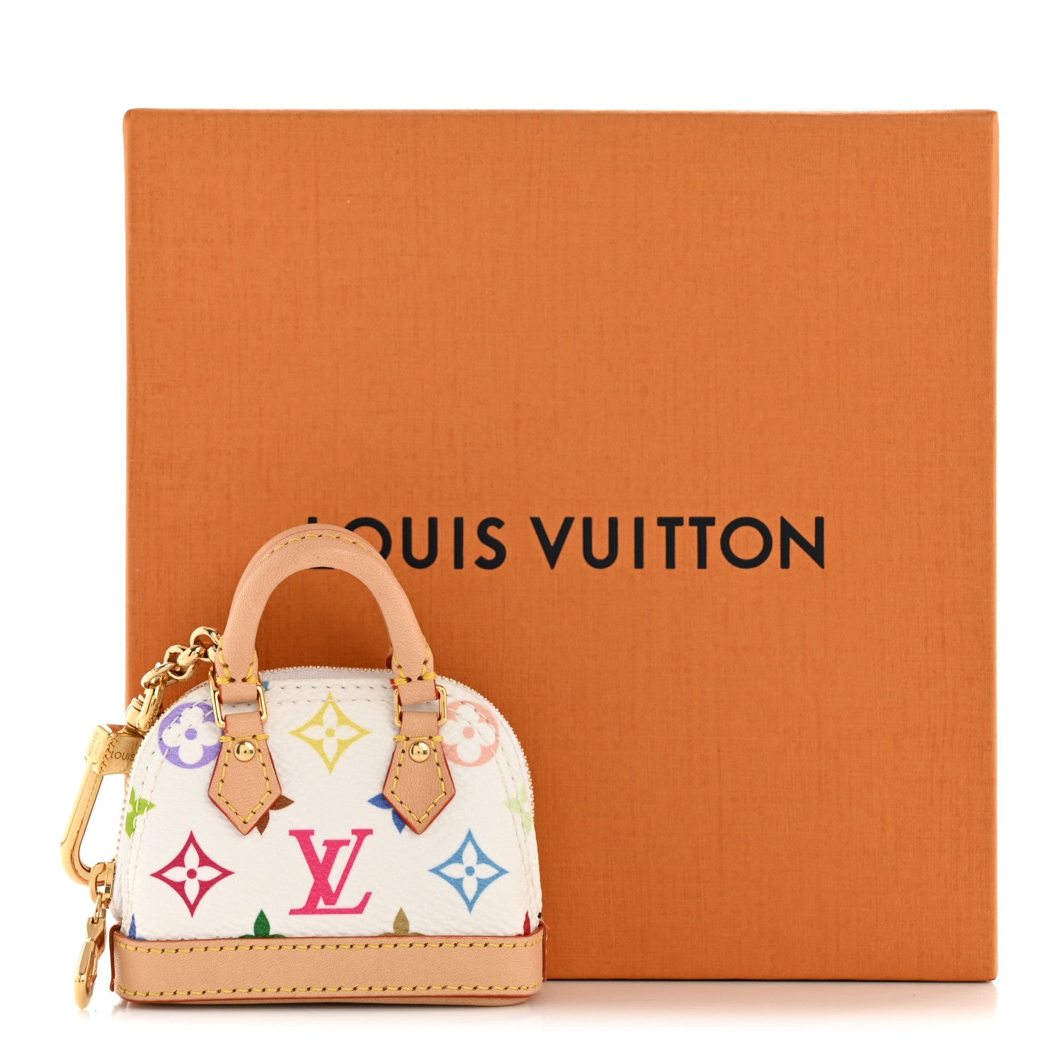 Louis Vuitton LV x TM Monogram Multicolor Micro Alma Bag Charm White 7 of 7