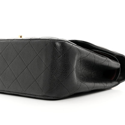 Chanel Caviar Quilted Jumbo Double Flap Black 10 of 16