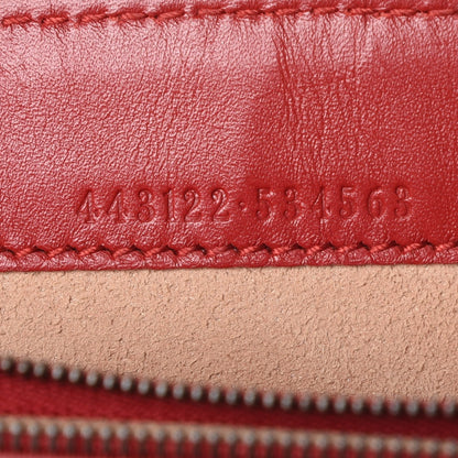 Gucci Calfskin Matelasse Mini GG Marmont Chain Wallet Hibiscus Red 10 of 10
