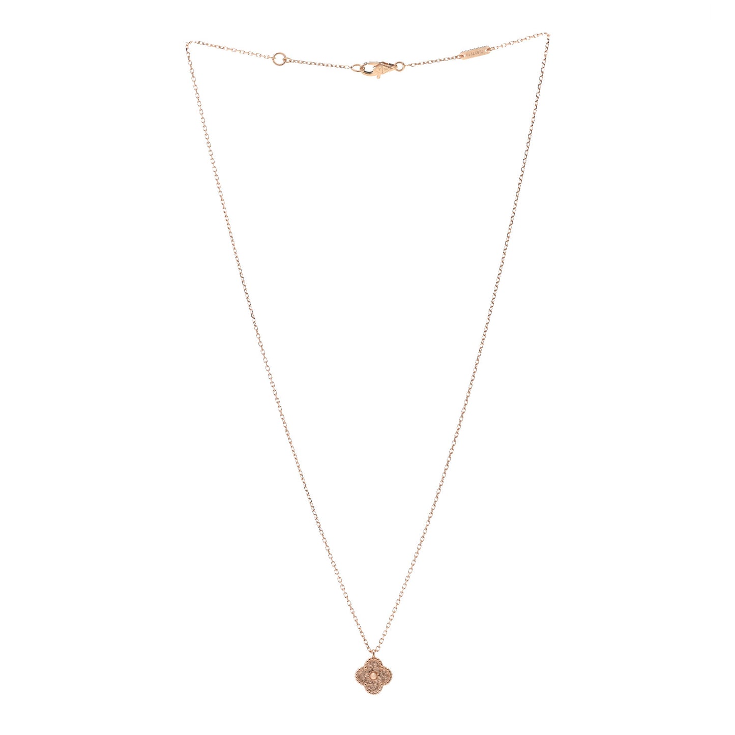 18K Rose Gold Sweet Alhambra Pendant Necklace