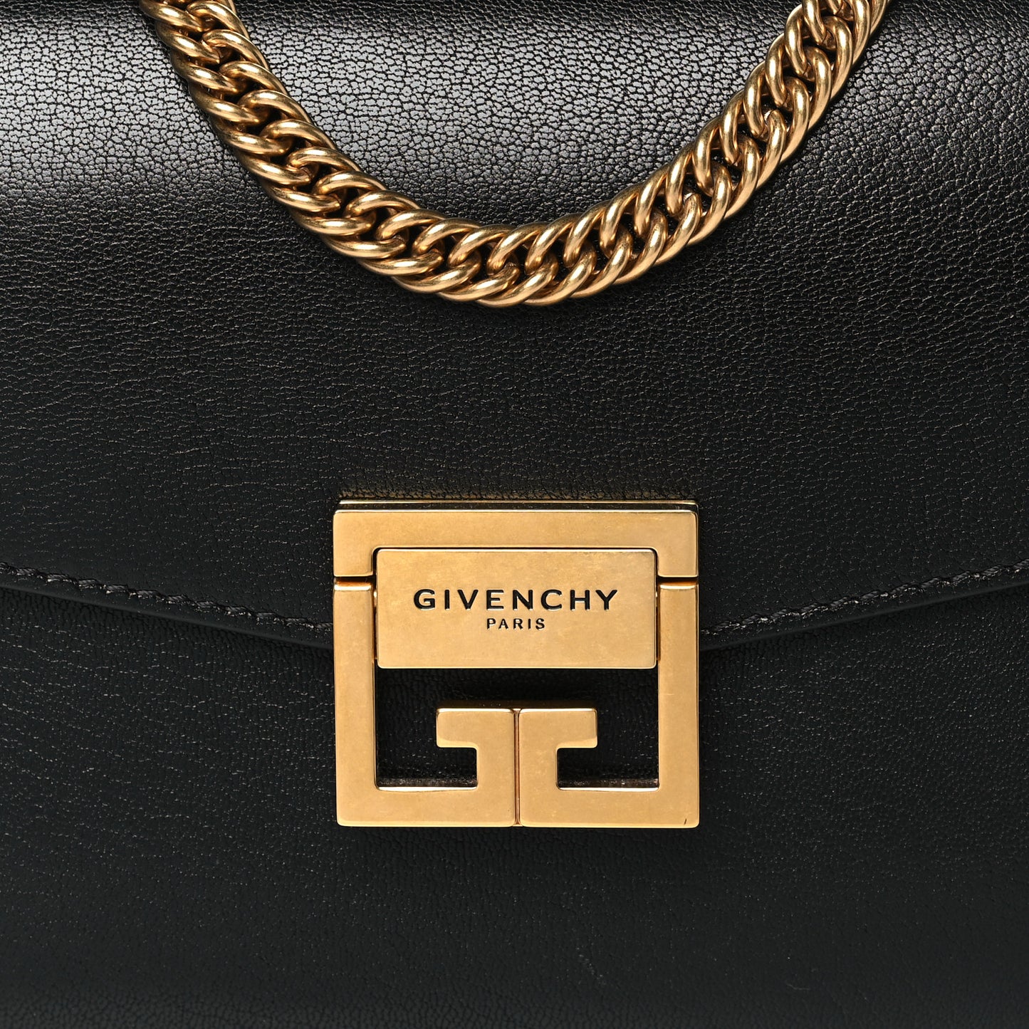 Goatskin Suede Small GV3 Shoulder Bag Black Grey
