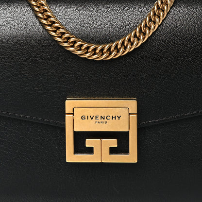 Givenchy Goatskin Suede Small GV3 Shoulder Bag Black Grey 7 of 9