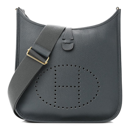 Hermes Taurillon Clemence Evelyne III PM Bleu Orage 1 of 10