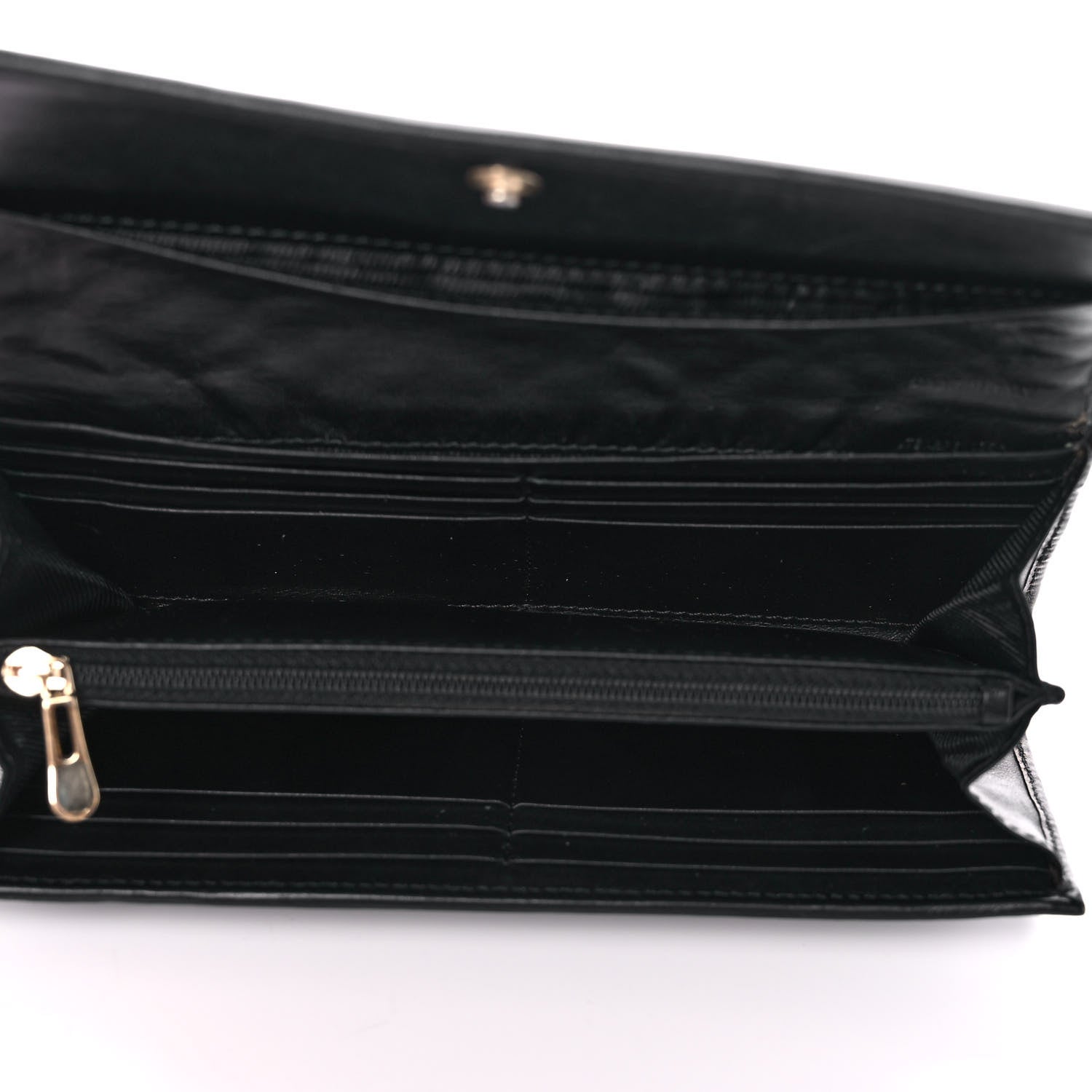 Burberry Calfskin Quilted Continental Wallet Black 5 of 13