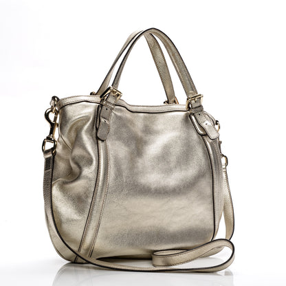 Gucci Metallic Calfskin Medium Britt Tote Gold 3 of 11