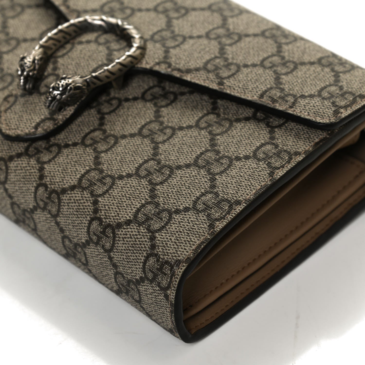 Gucci GG Supreme Monogram Mini Dionysus Chain Wallet Beige Taupe 10 of 11