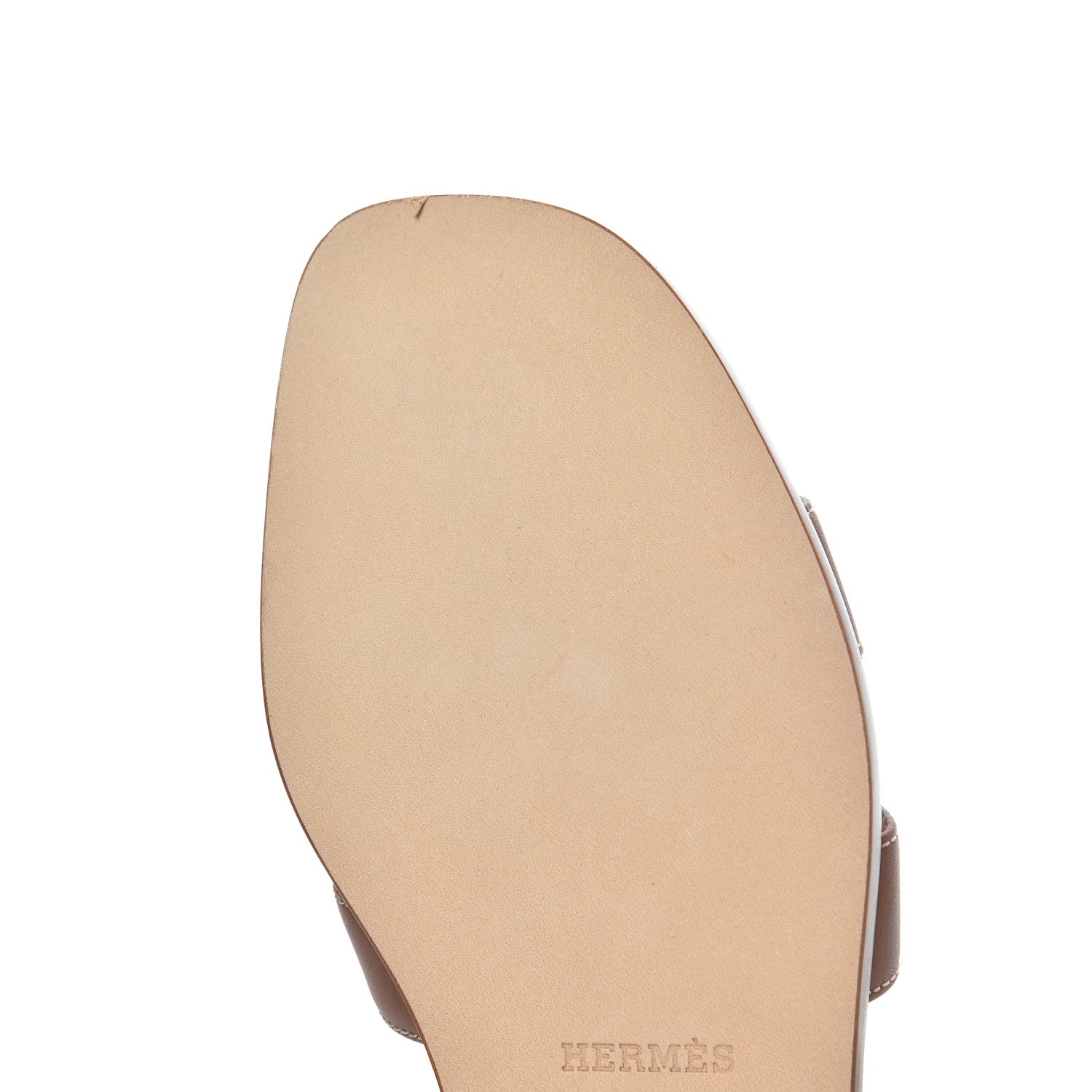 Hermes Box Calfskin Oran Sandals 36.5 Gold 10 of 11