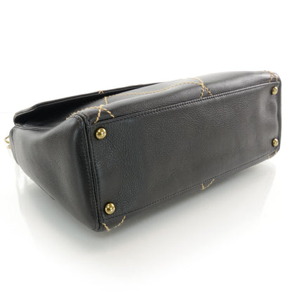 Chanel Diamond Stitch Surpique Bag Black 4 of 8