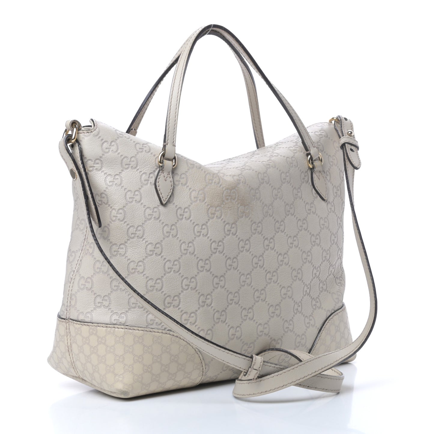 Guccissima Medium Bree Foldover Tote Nude