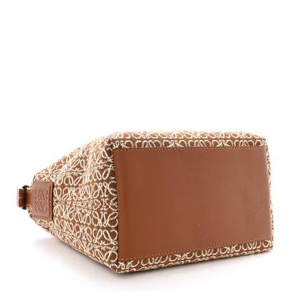 Loewe Jacquard Anagram Calfskin Small Cubi Bag Tan Pecan 4 of 12