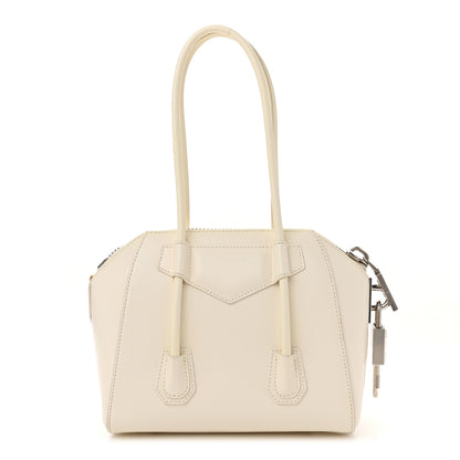 Givenchy Box Calfskin Mini Lock Antigona Shoulder Bag Ivory 1 of 11