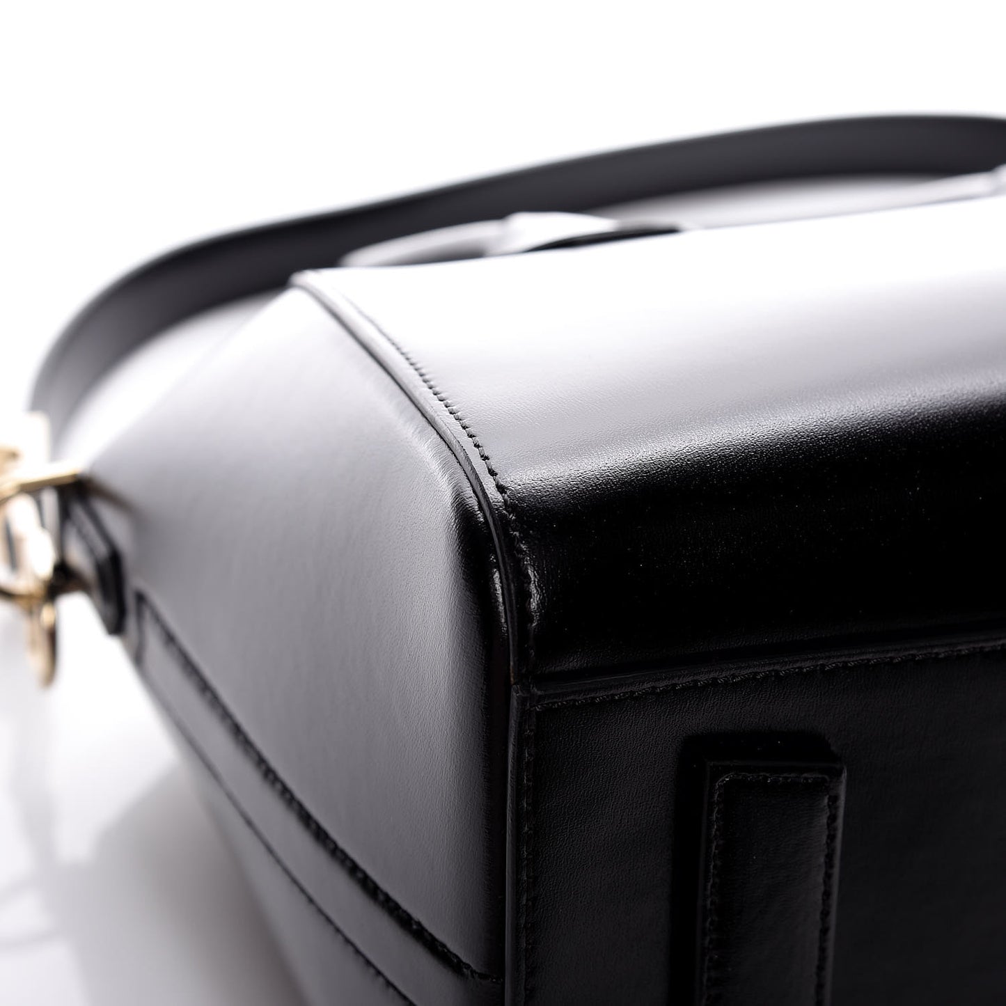 Shiny Lord Calfskin Small Antigona Black