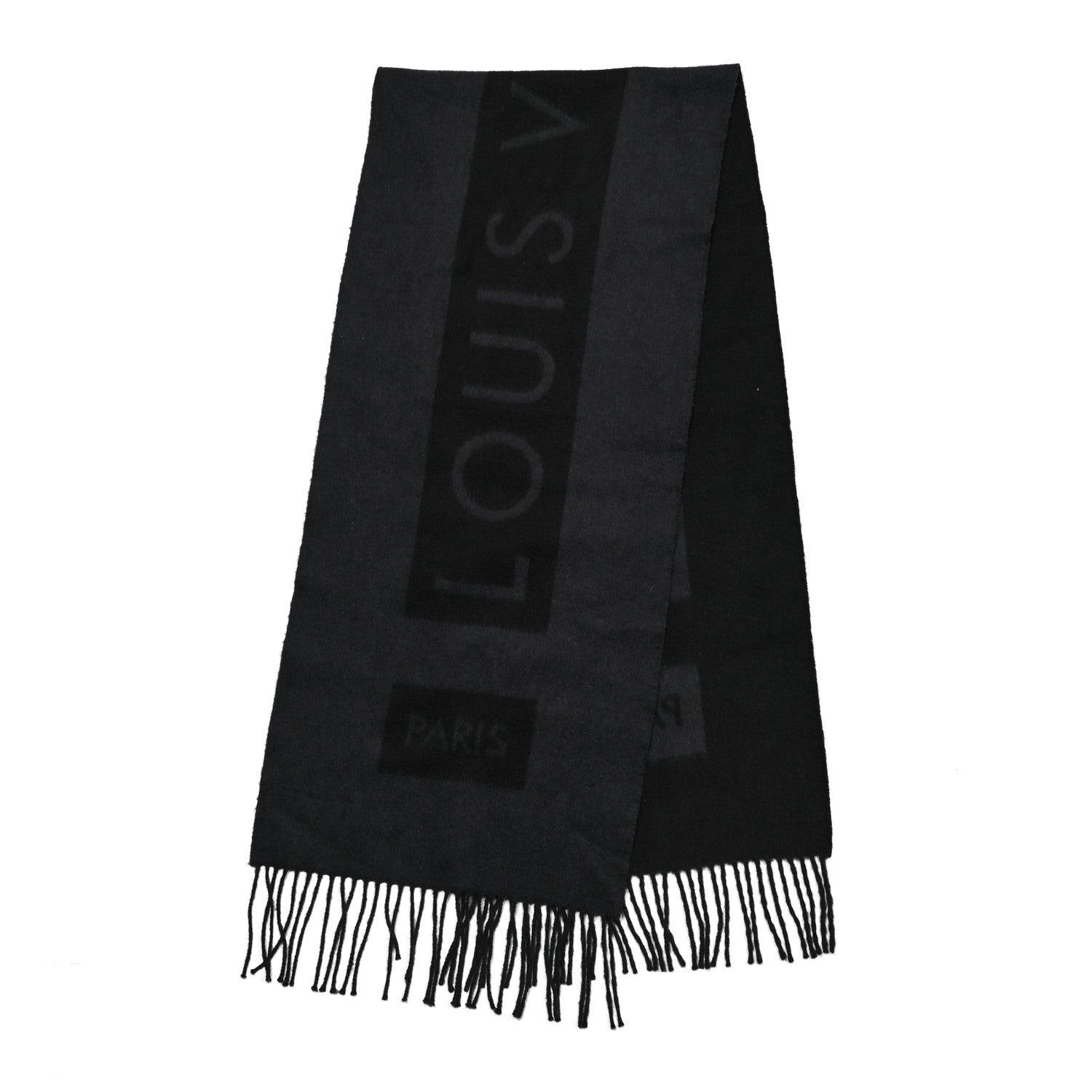 Louis Vuitton Cashmere Baroda Scarf Black 2 of 4
