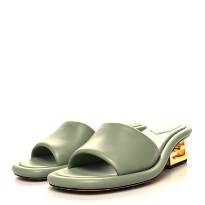 Fendi Nappa Baguette 60mm Slide Sandals 37 Musk 3 of 8