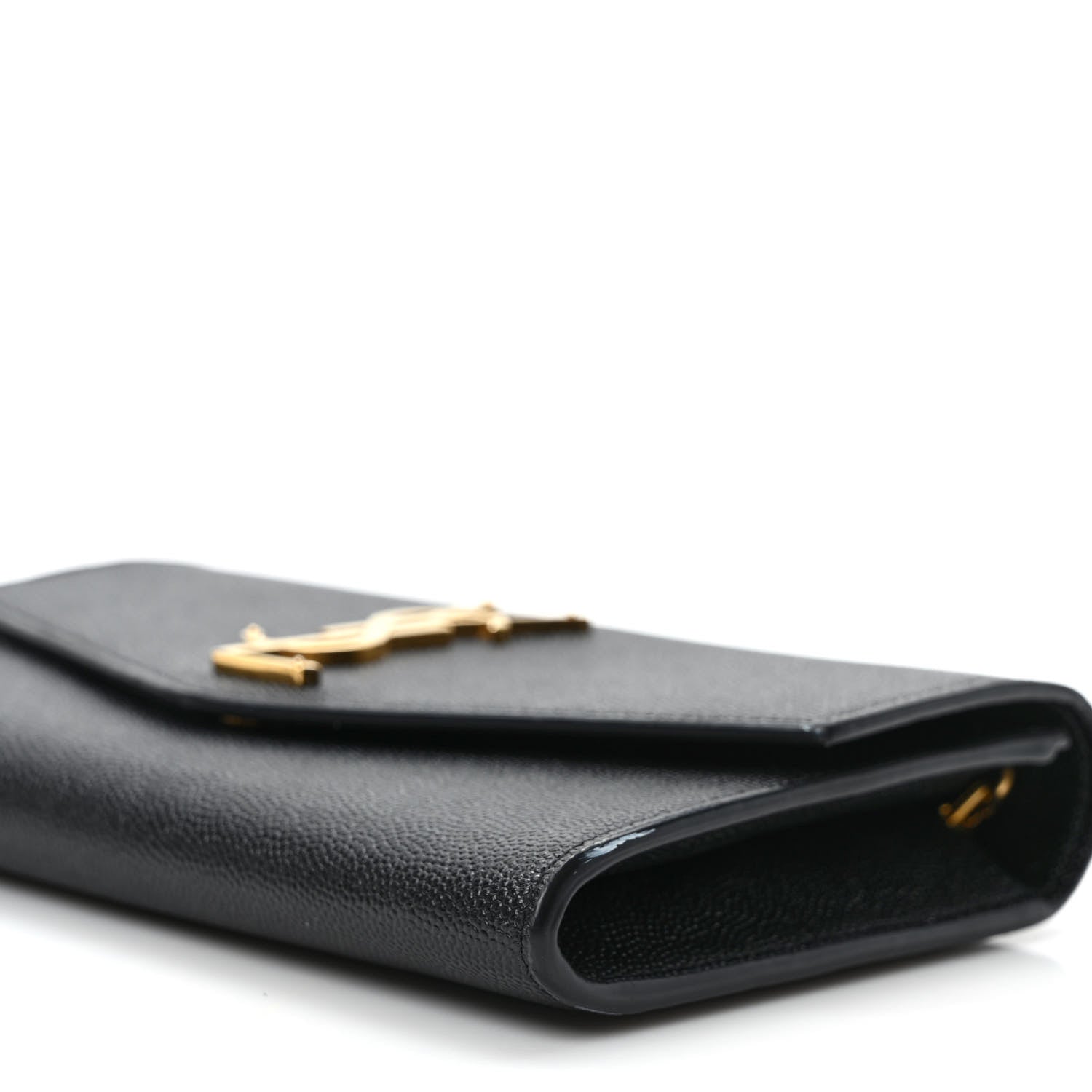 Saint Laurent Grain de Poudre Uptown Chain Wallet Black 8 of 10