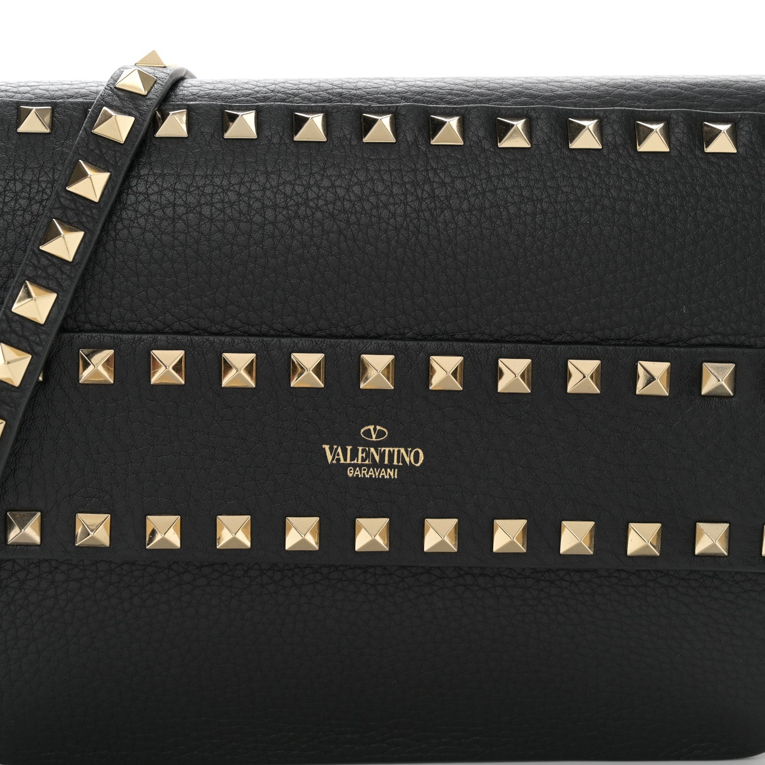 Valentino Garavani Vitello Rockstud Side Slip Crossbody Black 7 of 13