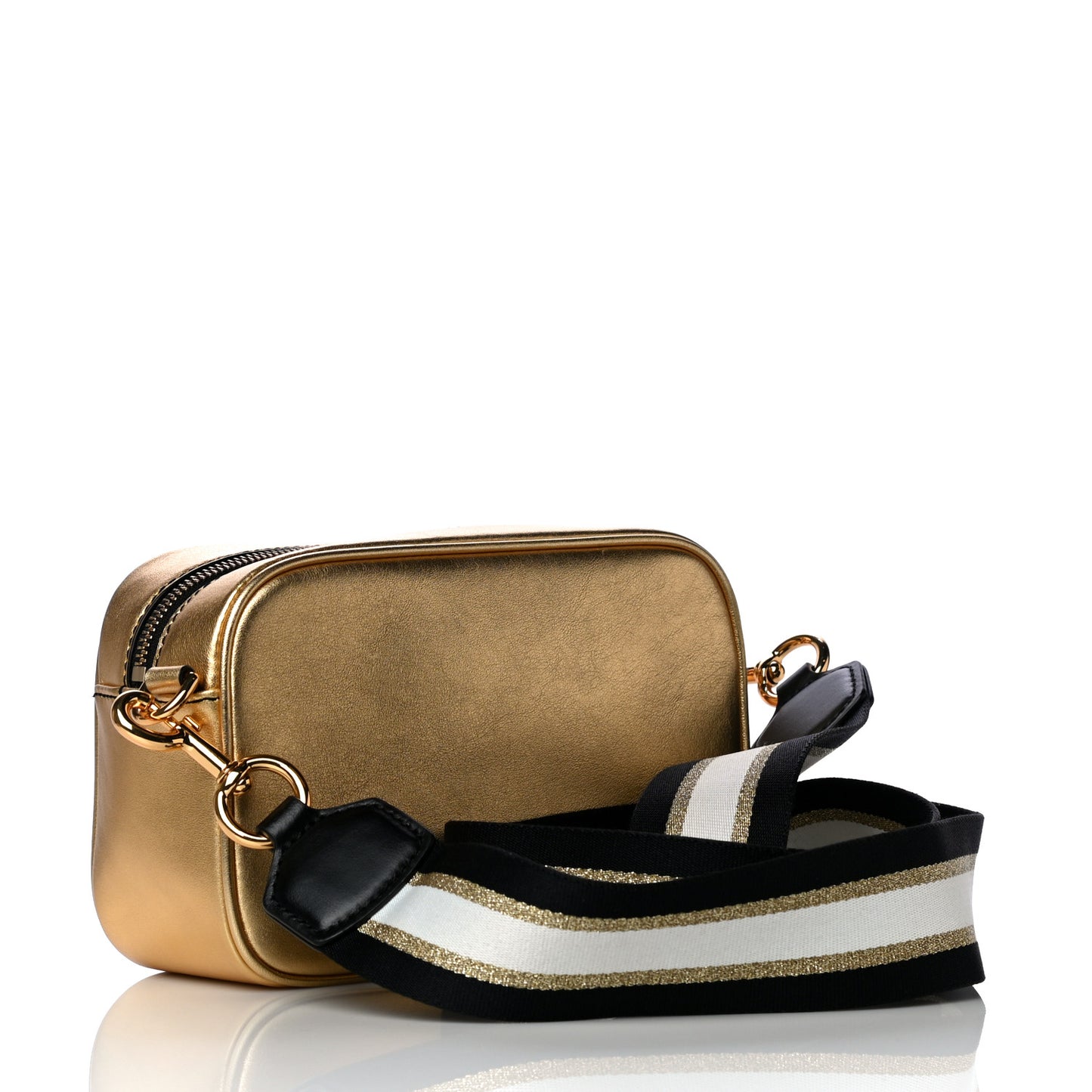 Metallic Calfskin The Flash Crossbody Gold