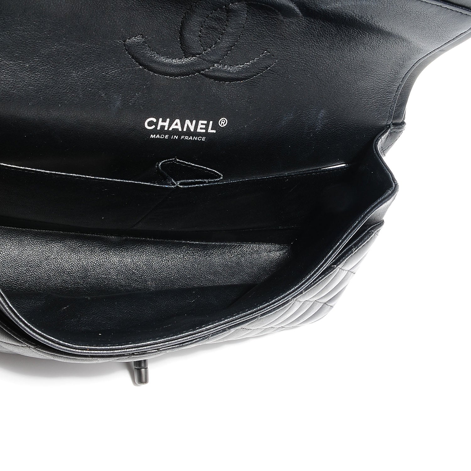 Chanel Lambskin Quilted Medium Double Flap So Black 8 of 8