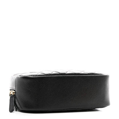 Chanel Caviar Quilted Medium Curvy Pouch Cosmetic Case Black 4 of 8