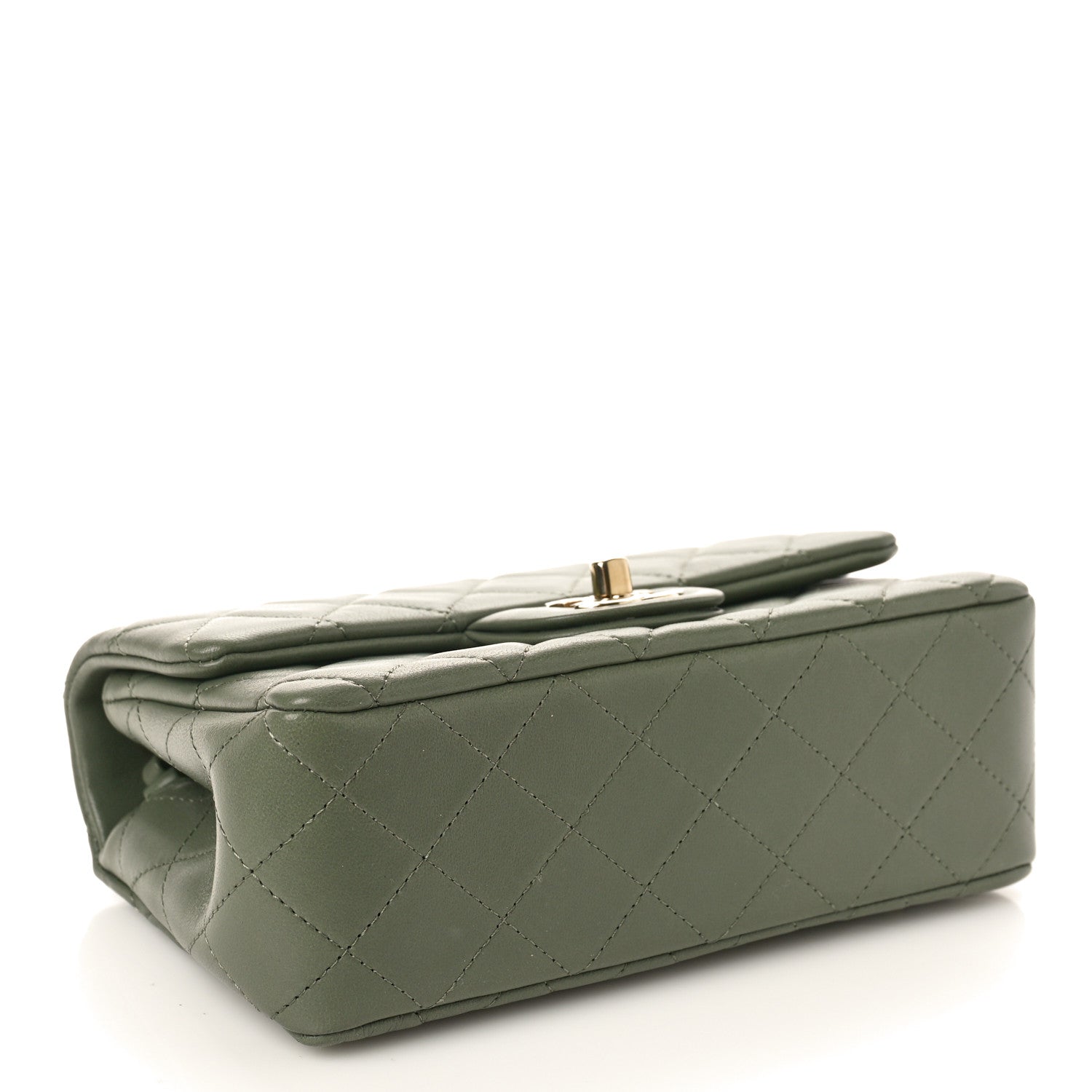 Chanel Lambskin Quilted Mini Rectangular Flap Green 4 of 11