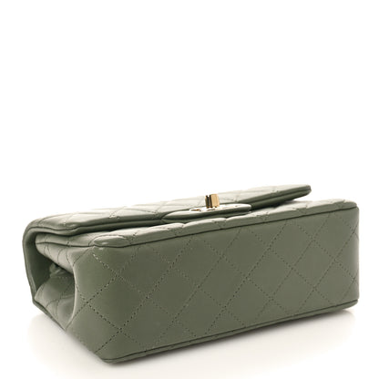 Chanel Lambskin Quilted Mini Rectangular Flap Green 4 of 11