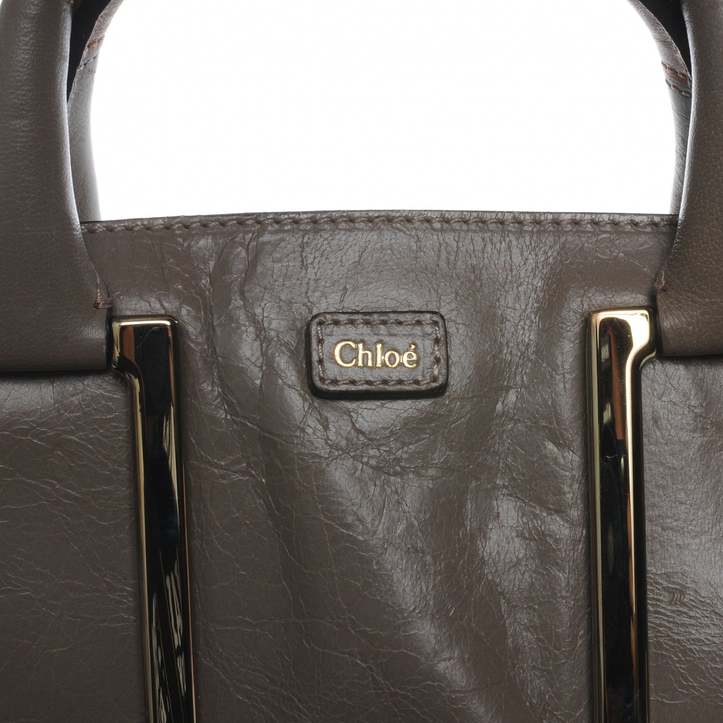 Leather Ethel Satchel Taupe