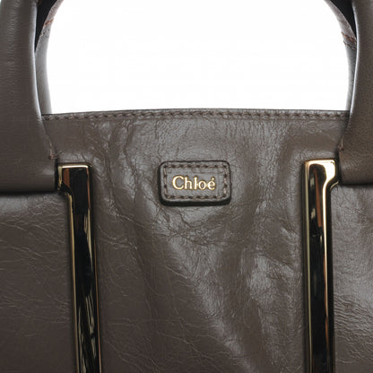 Chloe Leather Ethel Satchel Taupe 5 of 12