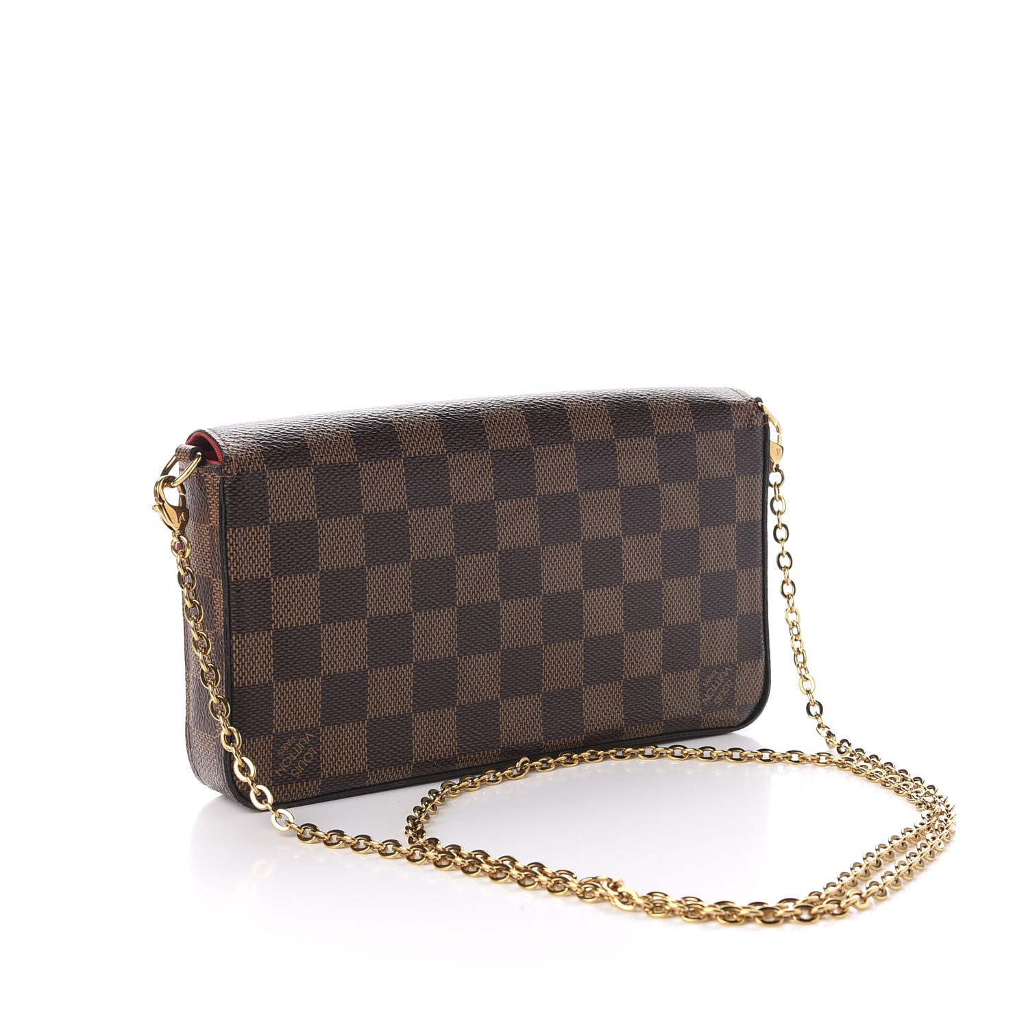 Louis Vuitton Damier Ebene Pochette Felicie Chain Wallet 5 of 15