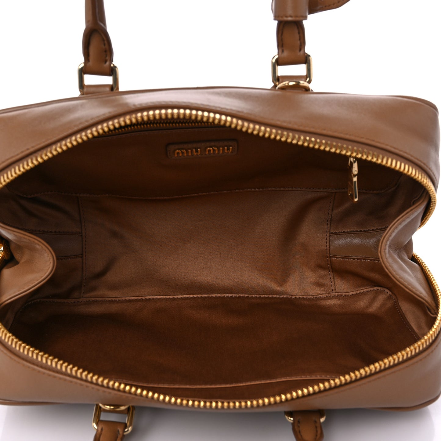 Nappa Matelasse Large Arcadie Top Handle Bag Caramel