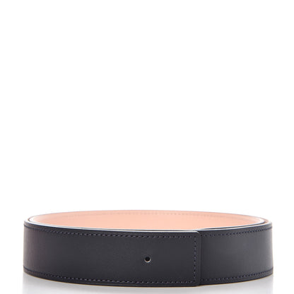 Hermes Swift Epsom Reversible 32mm Belt Strap 85 Rose Eglantine Bleu Indigo 1 of 6