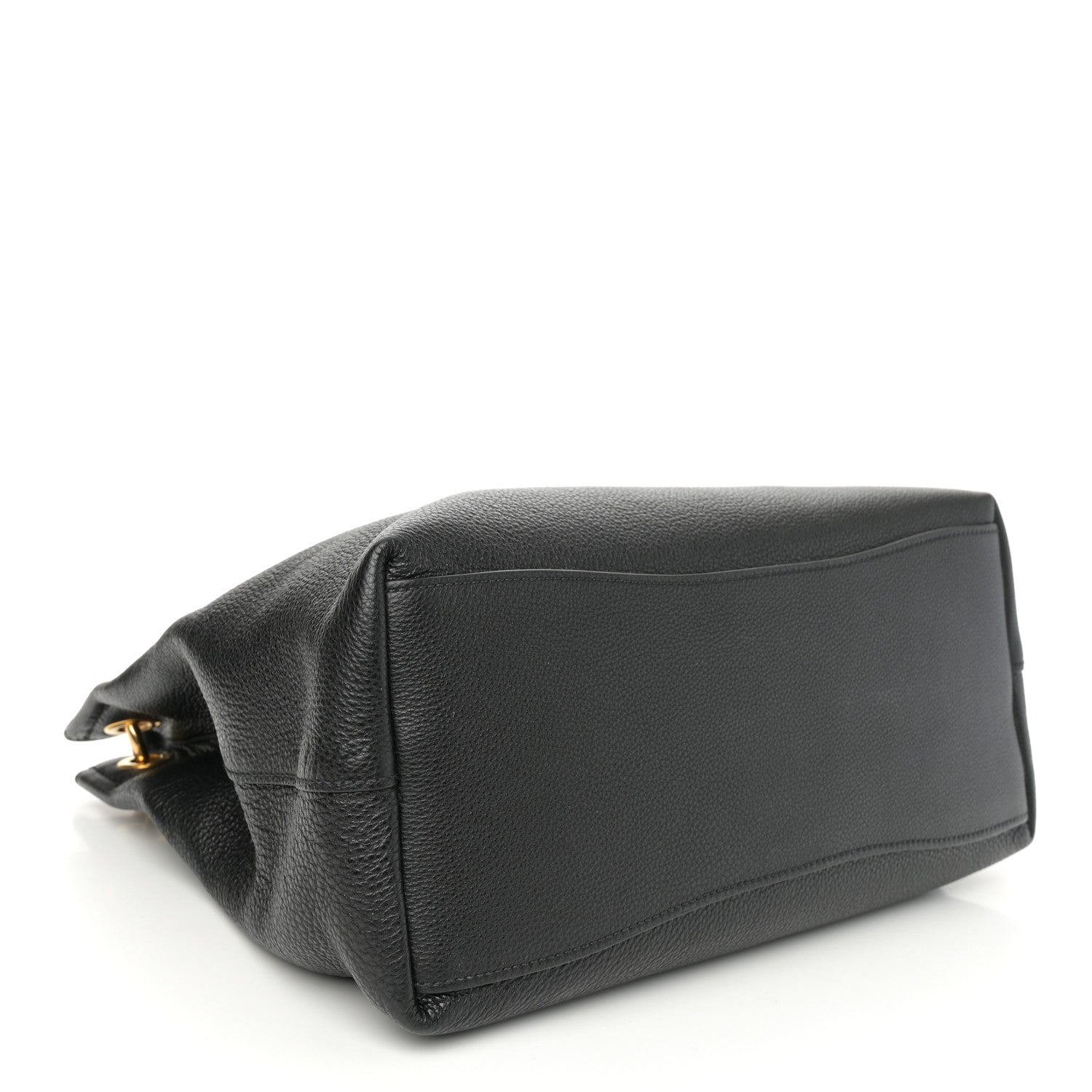 Prada Vitello Phenix Embossed Logo Hobo Black 4 of 10