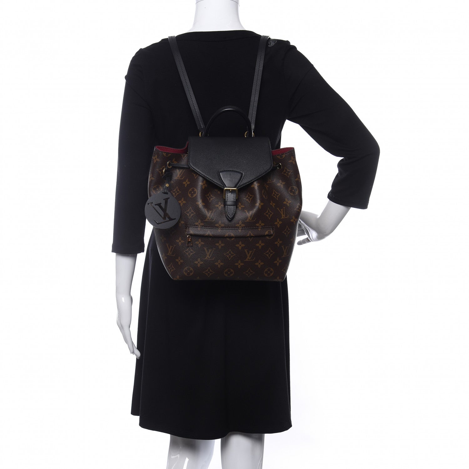 Louis Vuitton Monogram Montsouris PM Black 2 of 10