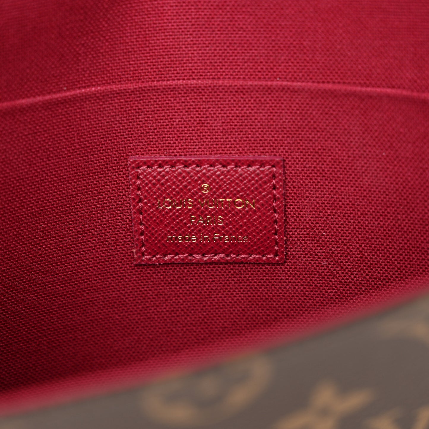Monogram Pochette Felicie Chain Wallet Fuchsia