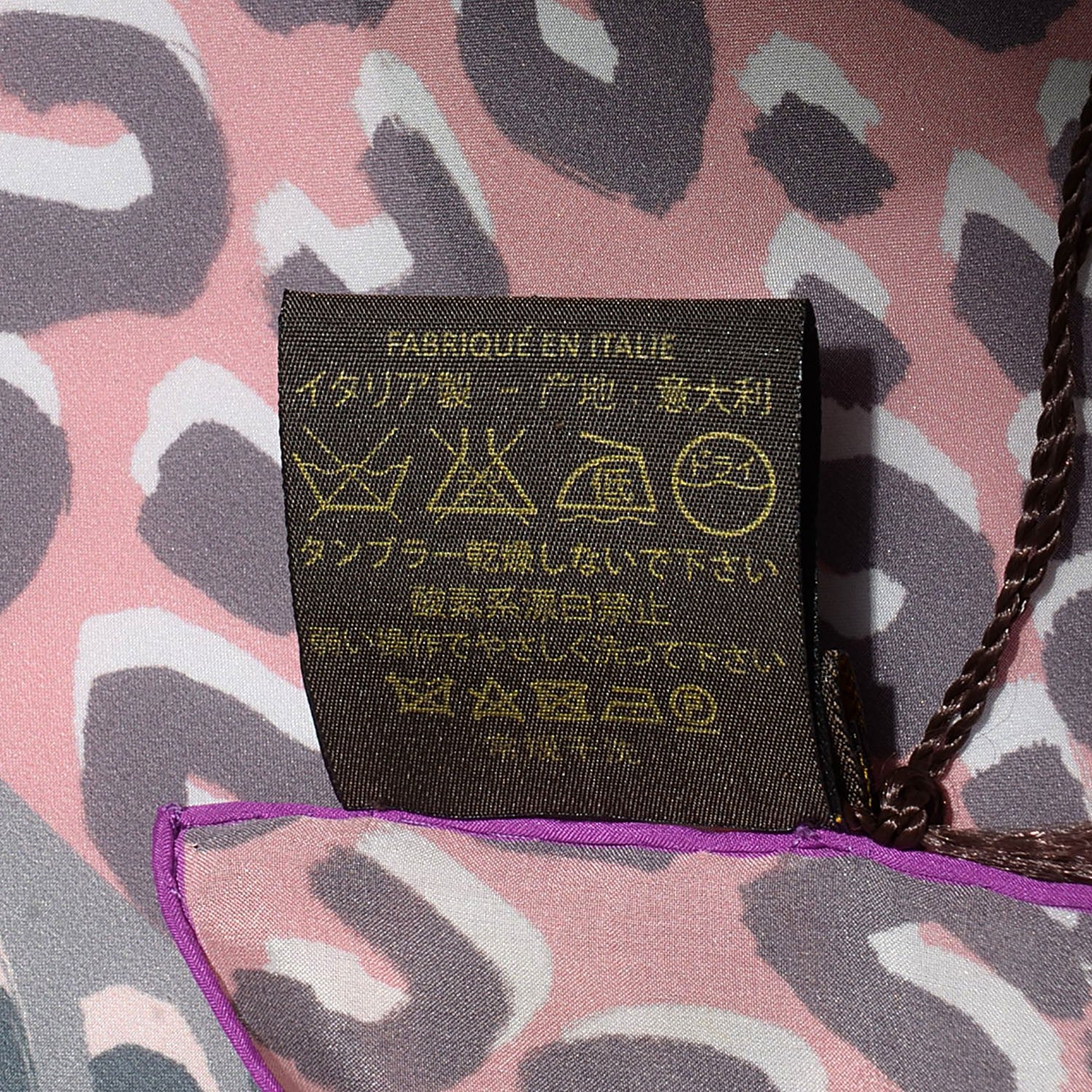 Louis Vuitton Silk Leopard V Giant Square Stole Scarf Rose 6 of 7