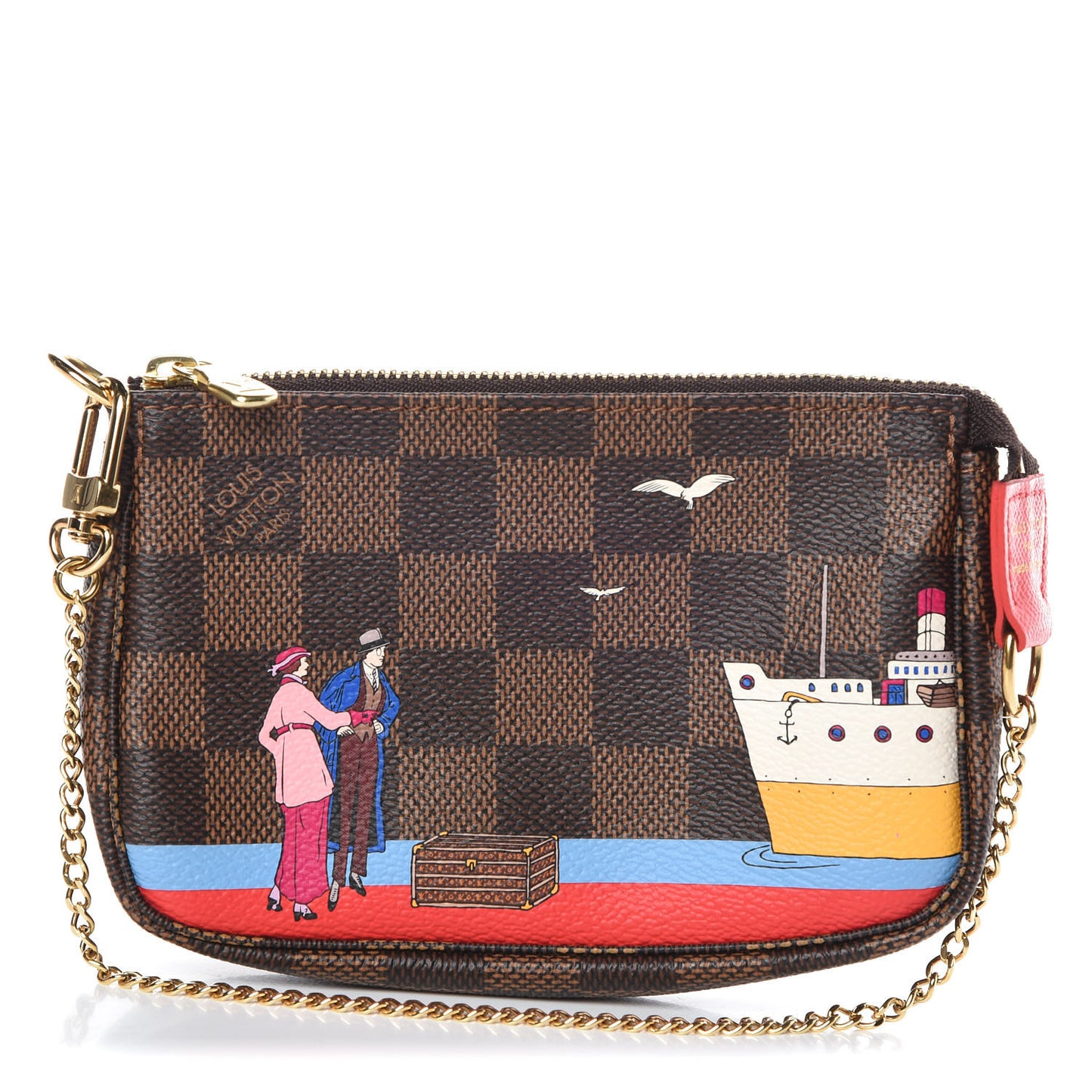 Damier Ebene 2016 Christmas Animation Mini Pochette Accessories