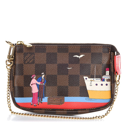 Louis Vuitton Damier Ebene 2016 Christmas Animation Mini Pochette Accessories 1 of 10