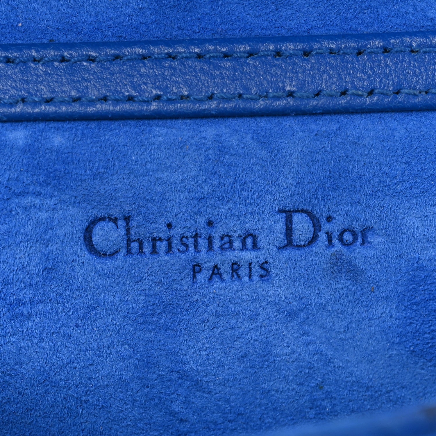 Christian Dior Metallic Calfskin Studded Vertical Diorama Blue 6 of 12