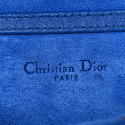 Christian Dior Metallic Calfskin Studded Vertical Diorama Blue 6 of 12
