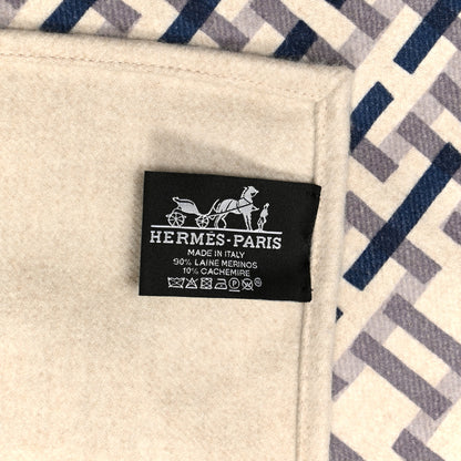 Hermes Merino Wool Cashmere Cheval Blanket Ardoise 2 of 3