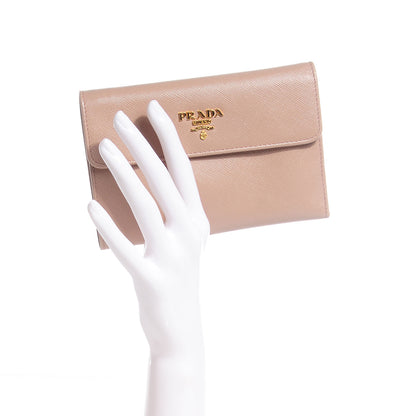 Prada Saffiano Multicolor Wallet Cammeo Platino 2 of 18