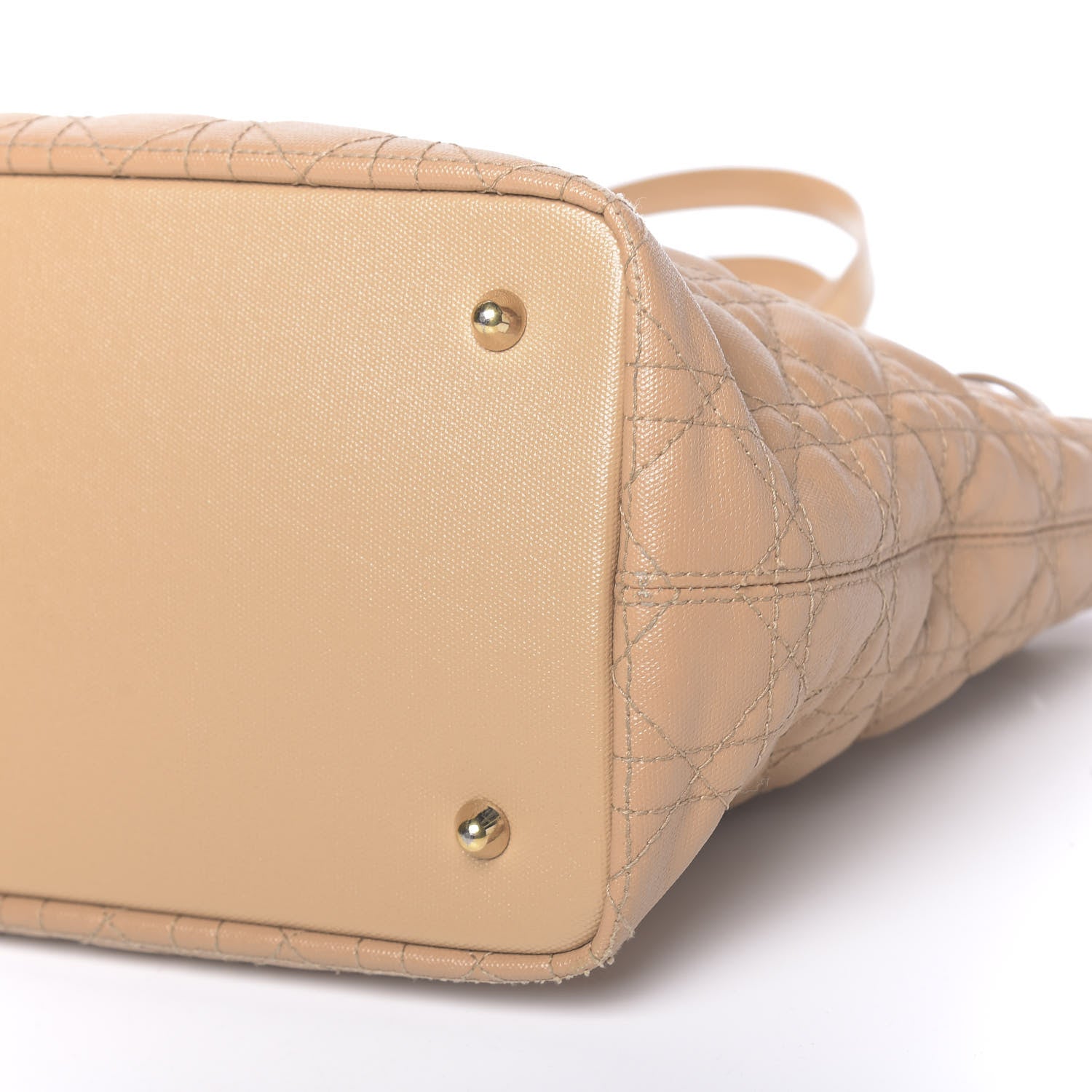 Christian Dior Coated Canvas Cannage Small Panarea Tote Beige 30 of 30