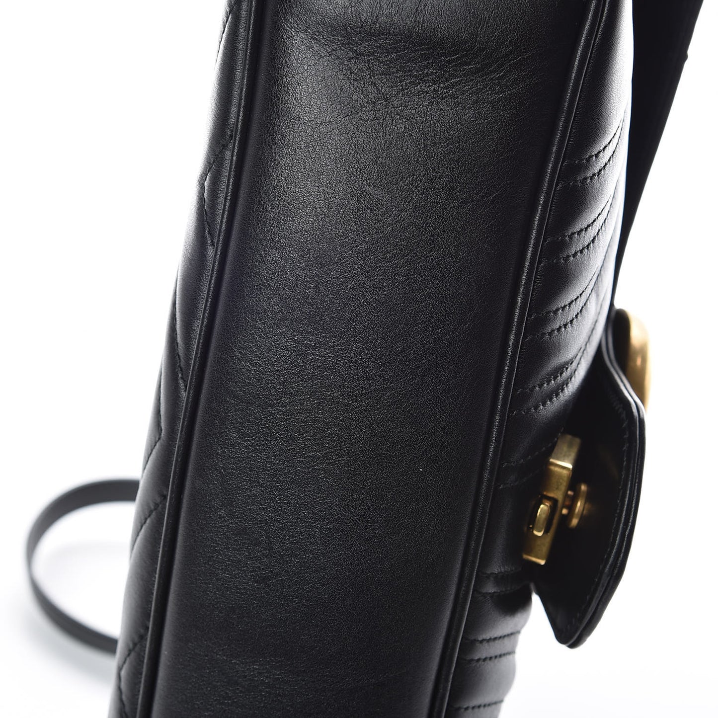 Calfskin Matelasse Medium GG Marmont Shoulder Bag Black