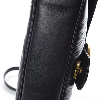 Gucci Calfskin Matelasse Medium GG Marmont Shoulder Bag Black 12 of 12