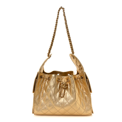 Chanel Metallic Caviar Quilted Small Chanel 25 Handbag Gold 1 of 11