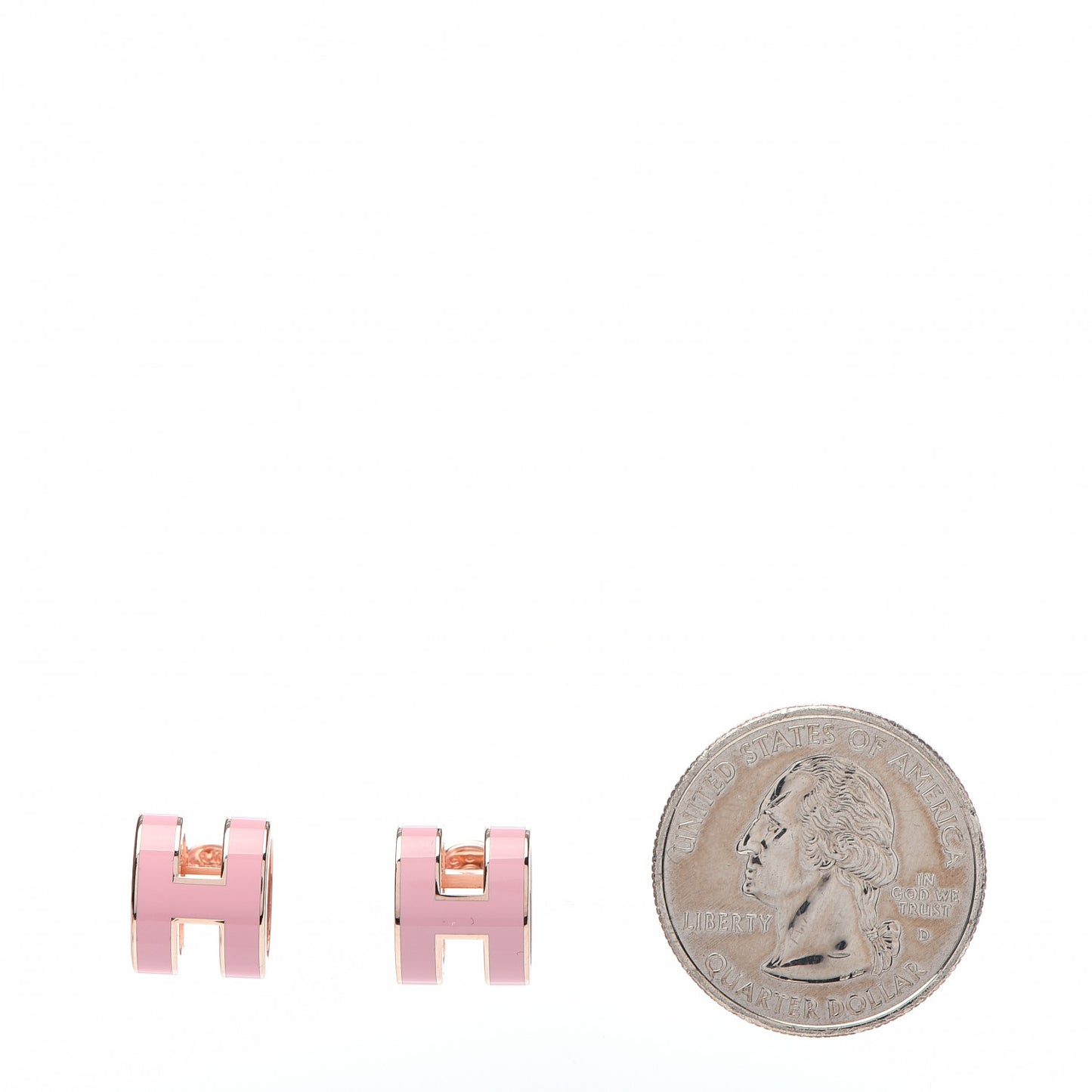 Rose Gold Lacquered Pop H Earrings Rose Dragee
