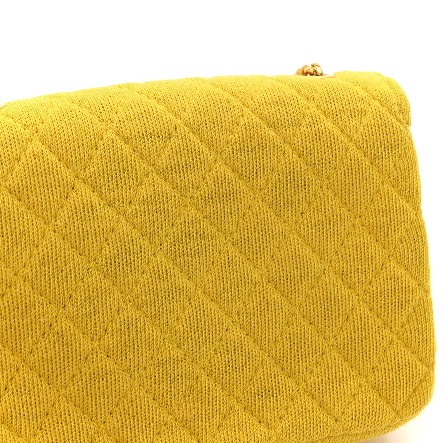 Jersey Quilted Micro Flap Yellow