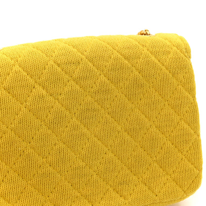 Chanel Jersey Quilted Micro Flap Yellow 11 of 11