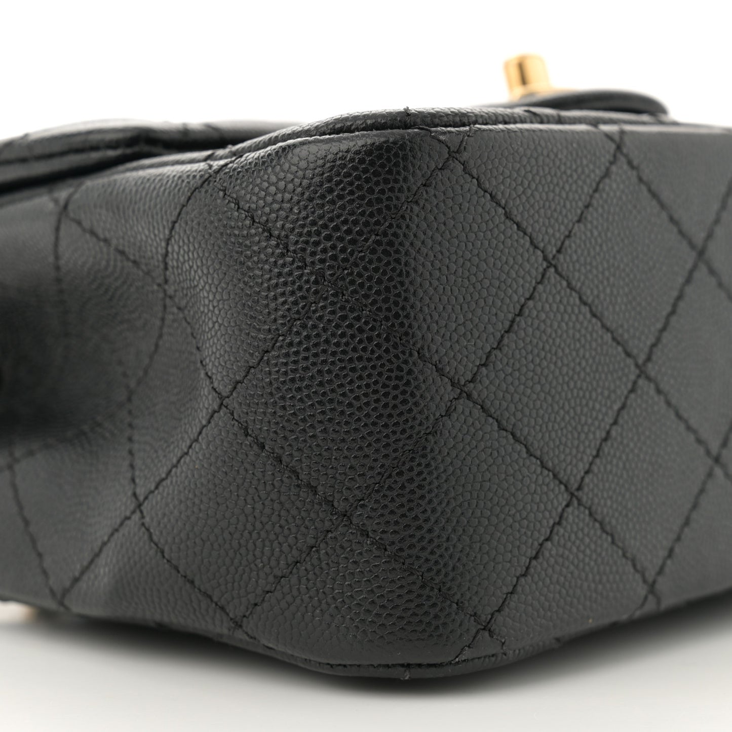 Caviar Quilted Mini Square Flap Black