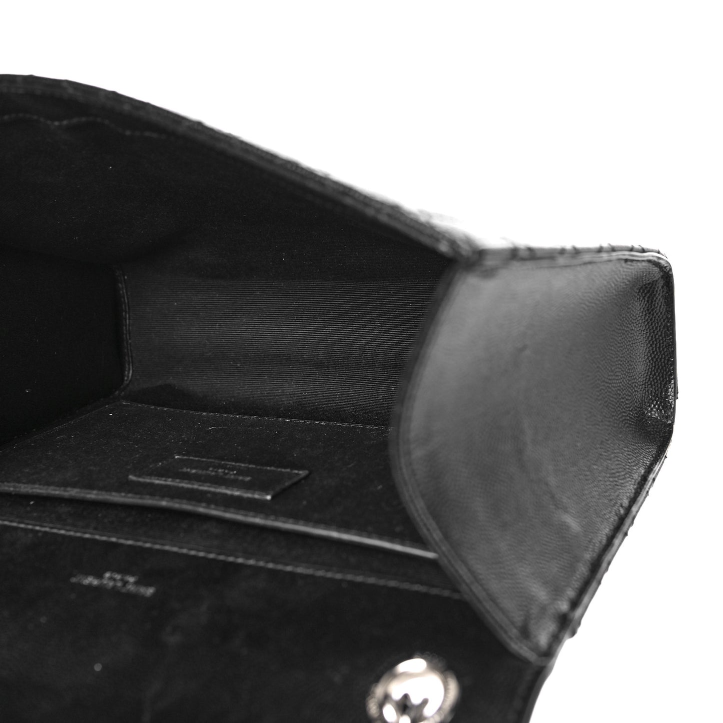 Grain De Poudre Textured Mixed Matelasse Triquilt Medium Monogram Satchel Black